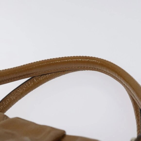 Salvatore Ferragamo Hand Bag Patent leather Brown Silver Auth BA3981 - Picture 8 of 15